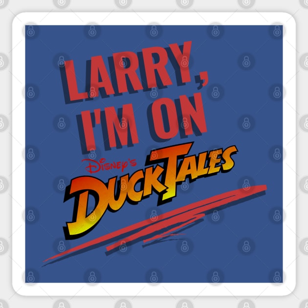 Larry, I'm on DuckTales Sticker by Amores Patos 